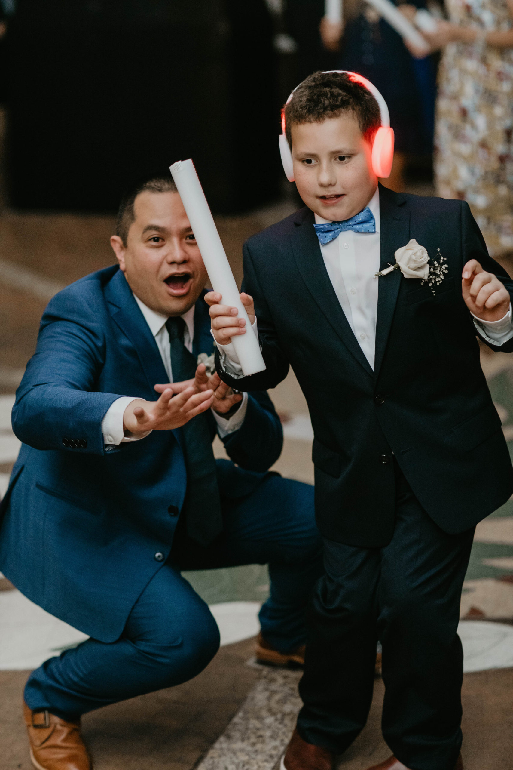 Groom parties with ring bearer